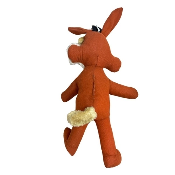 Vintage  Wile E Coyote (Genius) Plush Toy 1971 by Warner Bros 17” By Mighty Star - Picture 9 of 11